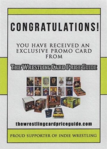 THE WRESTLING CARD PRICE GUIDE GALLERY SET PROMOTIONAL CARDS 2022