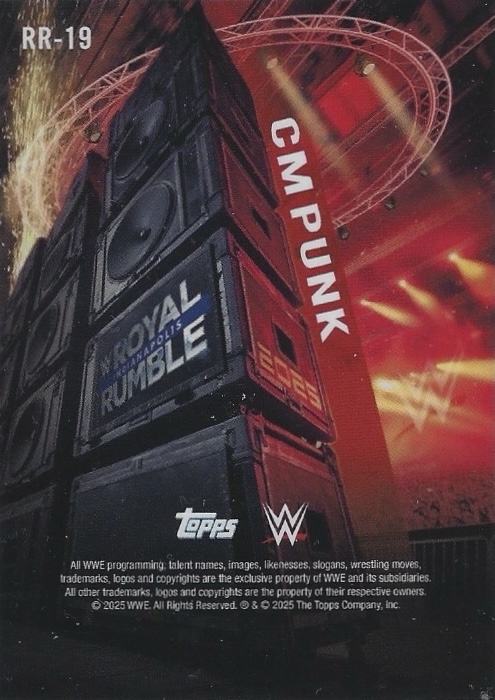 WWE TOPPS ROYAL RUMBLE INDIANAPOLIS EXCLUSIVE CARDS 2025 CM PUNK RR