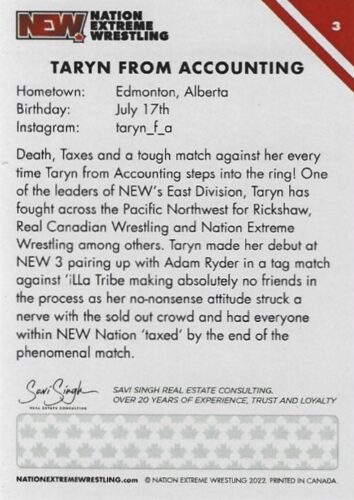 NEW NATION EXTREME WRESTLING 2022 – TARYN FROM ACCOUNTING #3 | CRAZY ...