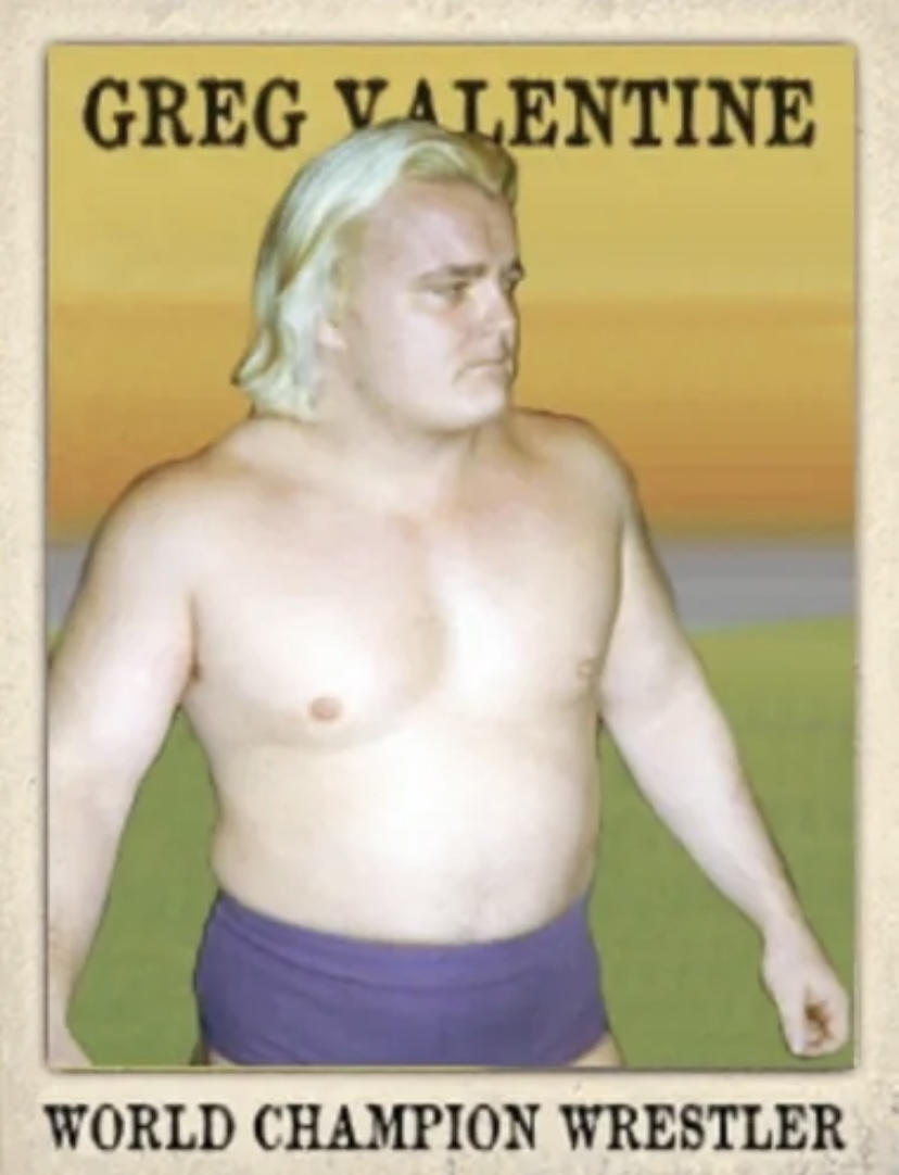 LJACARDS WORLD CHAMPION WRESTLERS SERIES GREG VALENTINE CRAZY CARD COLLECTOR