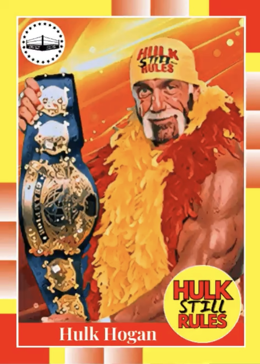 Hulk Hogan Wrestling Cards Gift Pack - 5 Assorted WWE Trading Cards With Protective Cases